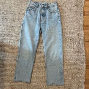 Zara High Rise Cropped Jeans